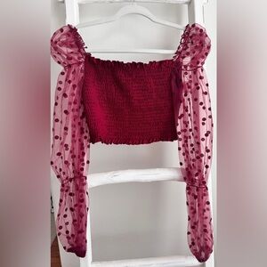 SHEIN Polkadot Top (BRAND NEW, NEVER WORN)